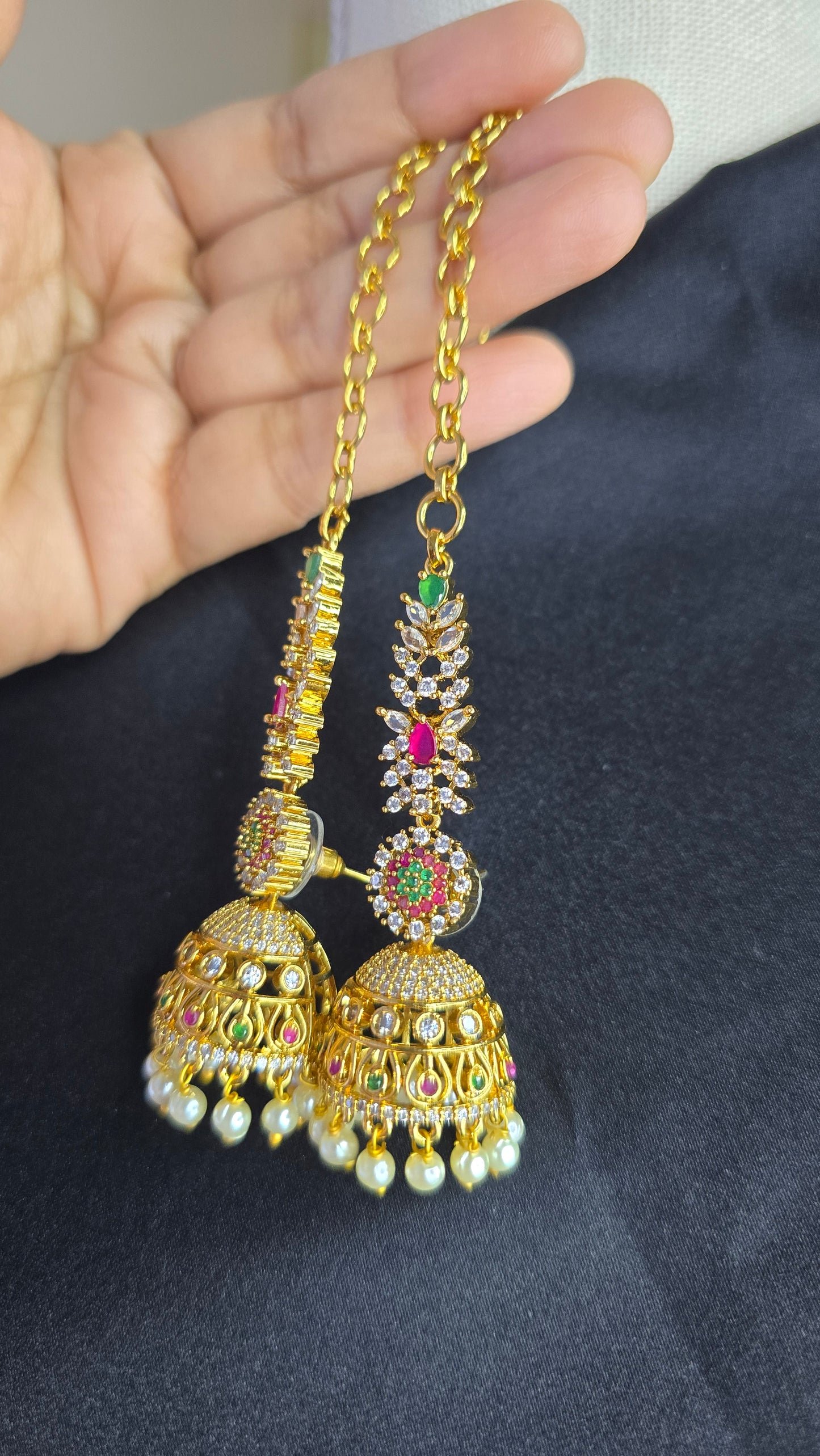 Viral Jhumka Mattal Combo Indian Earrings