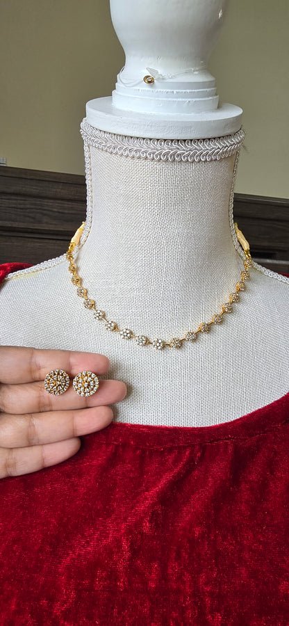 Ad Choker Necklace South Indian Jewelry Teen girls Sleek Minimalist collection