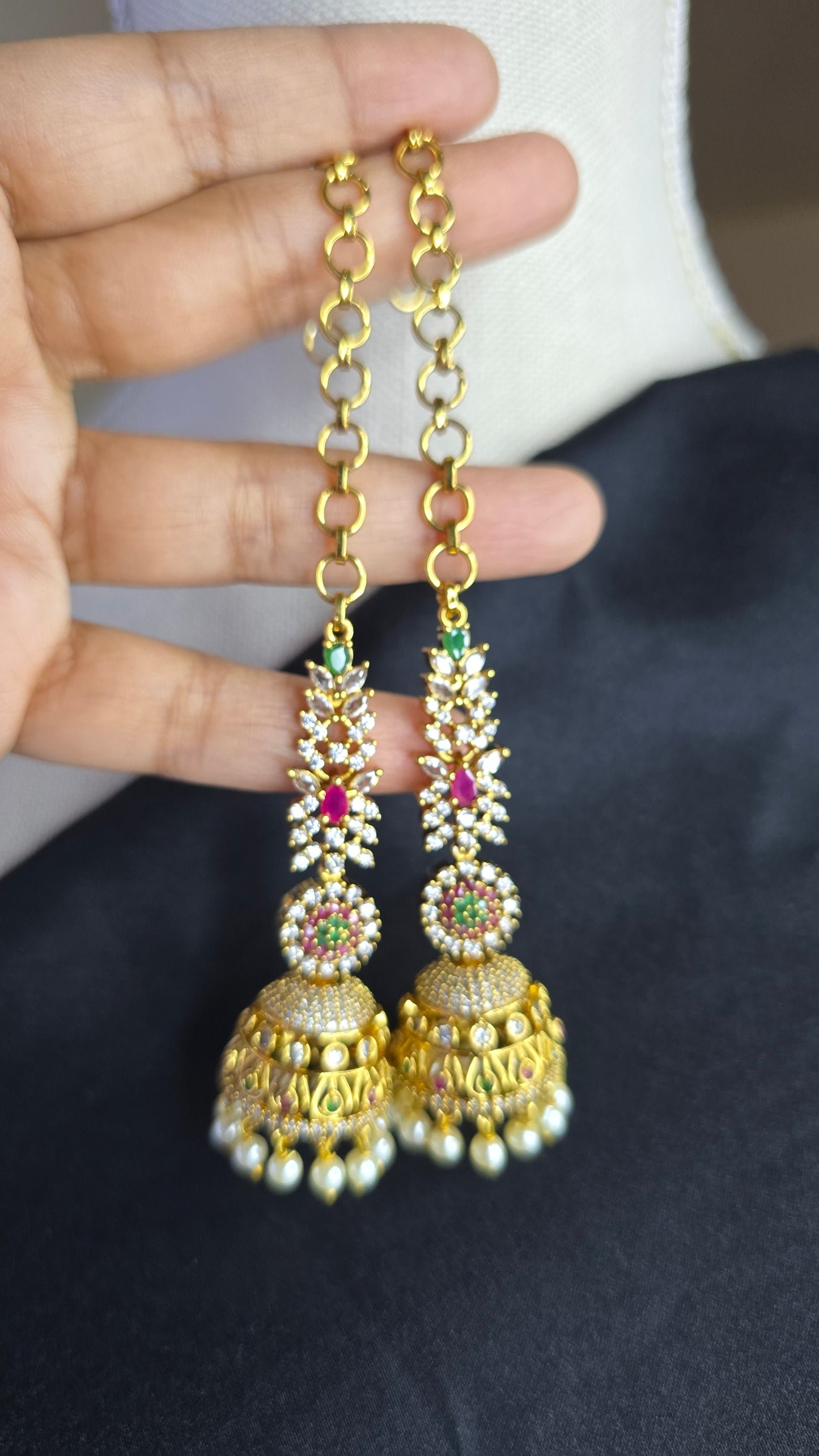 Viral Jhumka Mattal Combo Indian Earrings